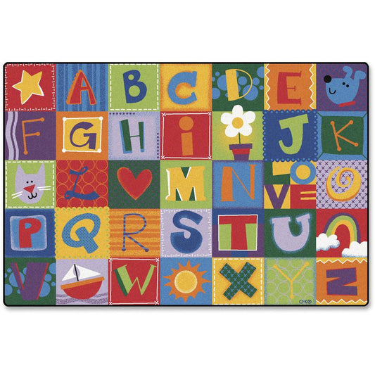 Carpets for Kids Toddler Alphabet Blocks Rug - 72" Length x 48" Width - Rectangle - Alphabet Blocks