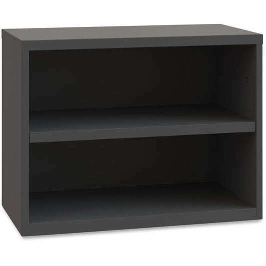 Lorell Open Lateral Credenza - 21.9" Height x 36" Width x 18.8" Depth - Leveling Glide - 28% - Charcoal - 1 Each