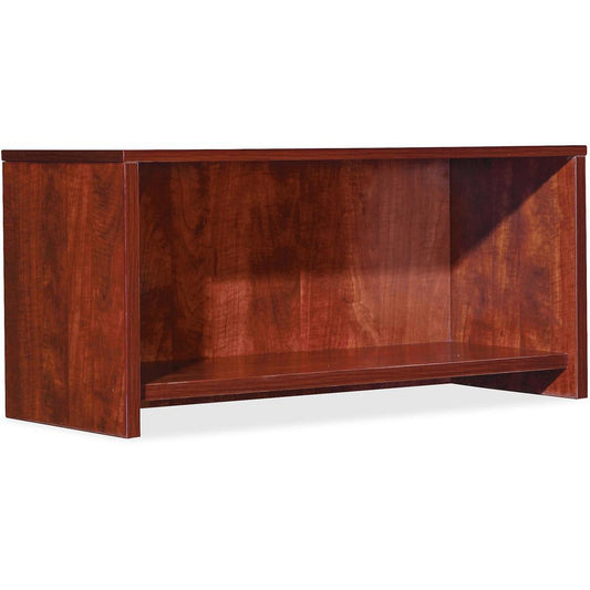 Lorell Essentials Hutch - 29.5" x 14.8"16.8" Hutch, 1" Side Panel, 0.6" Back Panel, 0.7" Panel, 1" Bottom Panel - Band Edge - Finish: Cherry