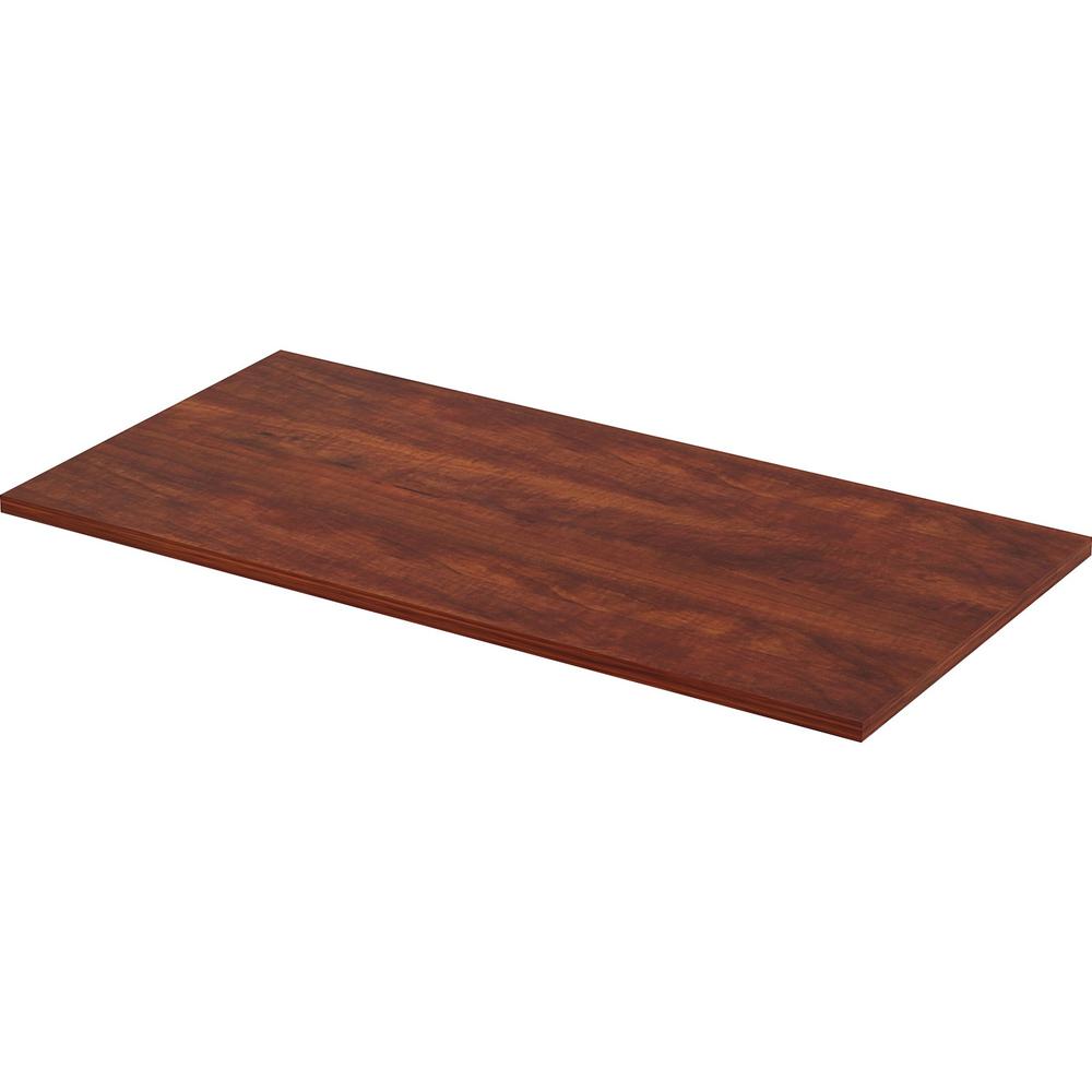 Lorell Utility Table Top - For - Table TopCherry Rectangle, Laminated Top - 48" Table Top Length x 24" Table Top Width x 1" Table Top Thickness - Assembly Required - 1 Each