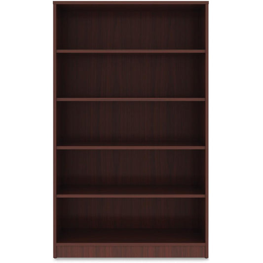 Lorell Bookshelf - 0.8" Shelf, 36" x 12"60" - 5 Shelve(s) - Square Edge - Material: Thermofused Laminate (TFL) - Finish: Mahogany