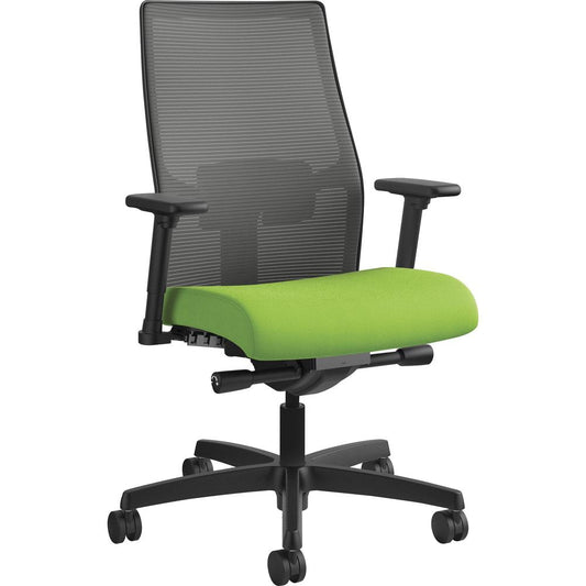 HON Ignition 2.0 Chair - Pear Fabric Seat - Charcoal Mesh Back - Black Frame - Mid Back - Pear