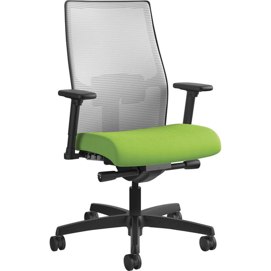 HON Ignition 2.0 Chair - Pear Fabric Seat - Fog Mesh Back - Black Frame - Mid Back - Pear