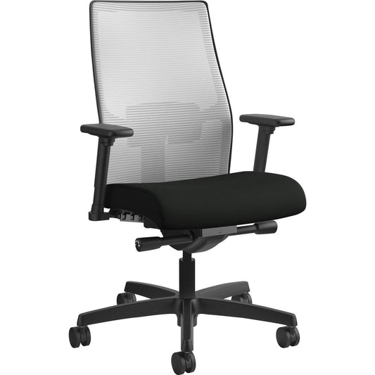 HON Ignition 2.0 Chair - Vinyl Seat - Fog Mesh Back - Black Frame - Mid Back - Black