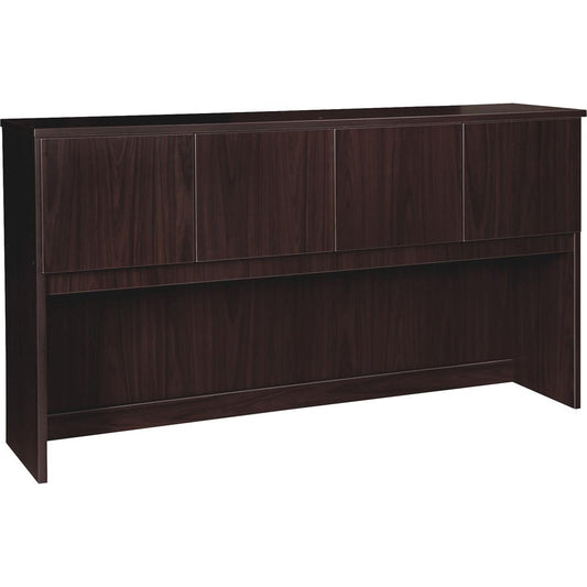 Lorell Prominence 2.0 Espresso Laminate Hutch - 72" x 16"39" - 4 Door(s) - Material: Particleboard - Finish: Laminate