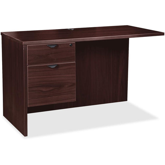 Lorell Prominence 2.0 Espresso Laminate Box/File Left Return - 2-Drawer - 42" x 24"29" , 1" Top - 2 x File, Box Drawer(s) - Single Pedestal on Left Side - Band Edge - Material: Particleboard - Finish: