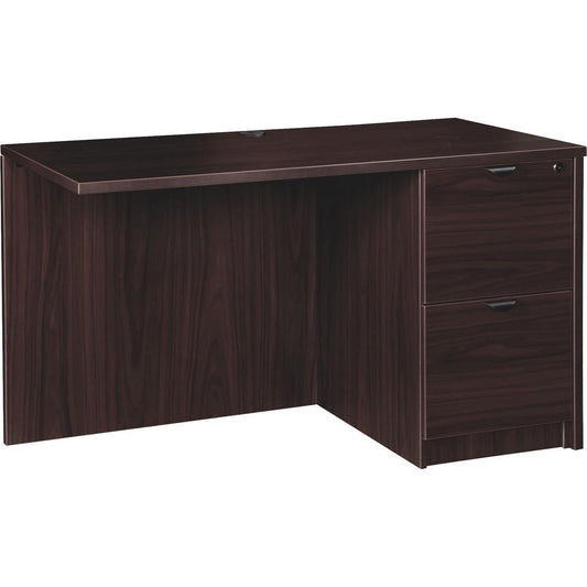 Lorell Prominence 2.0 Espresso Laminate Right Return - 2-Drawer - 42" x 24"29" , 1" Top - 2 x File Drawer(s) - Band Edge - Material: Particleboard - Finish: Laminate