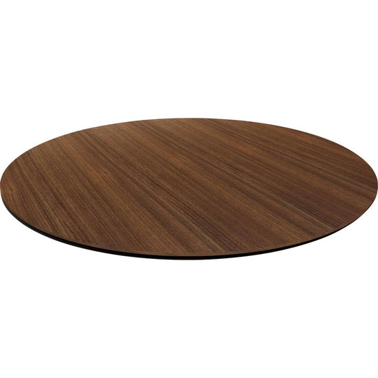 Lorell Knife Edge Banding Round Conference Tabletop - For - Table TopWalnut Round, Laminated Top x 1" Table Top Thickness x 48" Table Top Diameter - Assembly Required - 1 Each