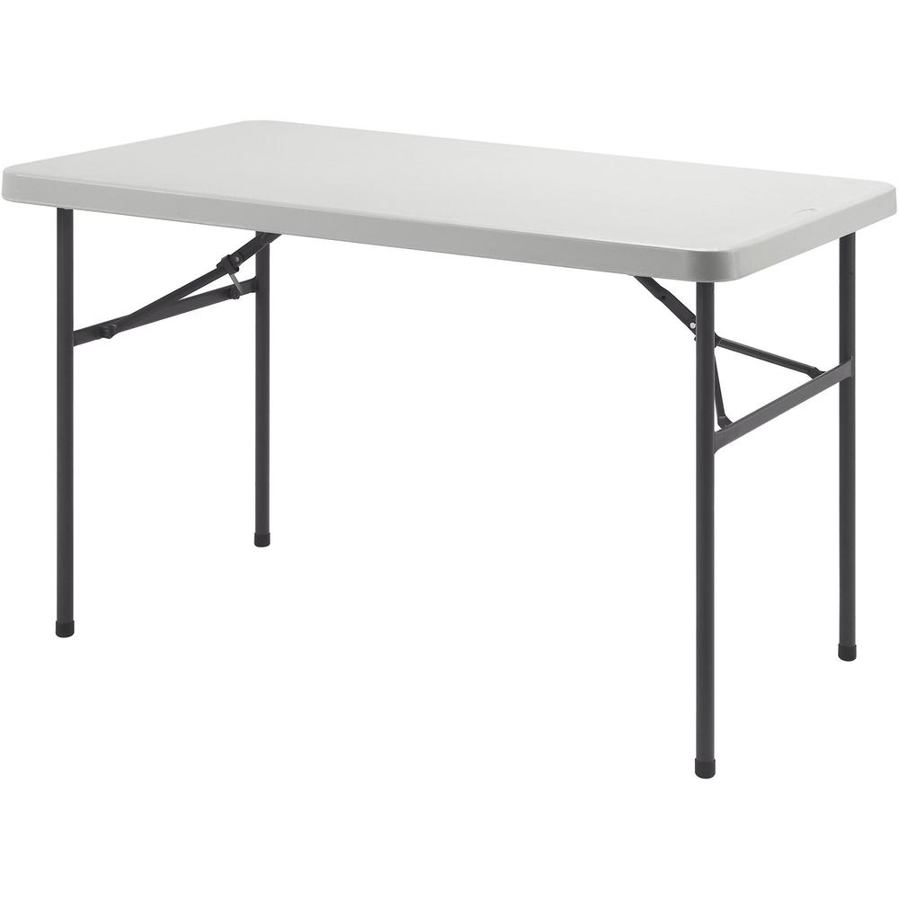 Lorell Rectangular Banquet Table - For - Table TopLight Gray Rectangle Top - Dark Gray Base x 48" Table Top Width x 30" Table Top Depth x 2" Table Top Thickness - 29" Height - Gray - 1 Each