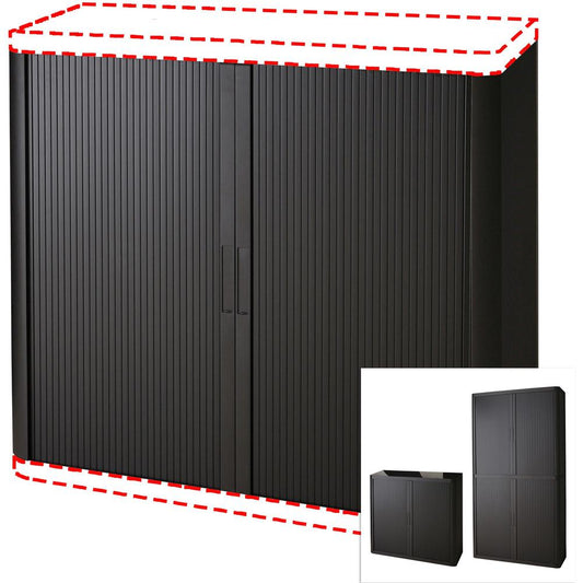 Paperflow easyOffice Collection Storage Cabinet Door Kit - 43.3" Width x 16.3" Depth x 41.2" Height - Polystyrene - Black