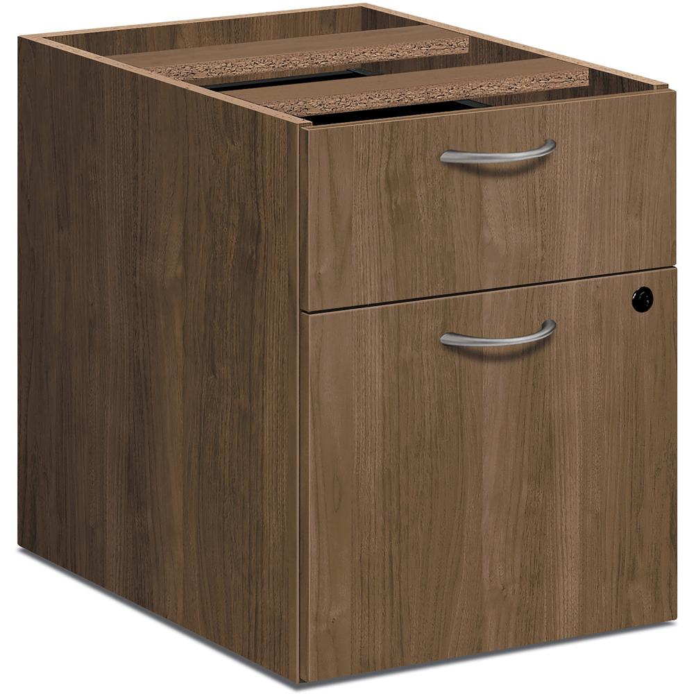 HON Foundation Pedestal File - 2-Drawer - 15.5" x 20.6" x 20.5" - 2 x File, Box Drawer(s) - Finish: Pinnacle, Thermofused Laminate (TFL)