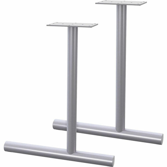 Lorell Training Table C-Leg Table Base - Metallic Silver C-leg Base - 2 / Carton