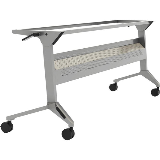 Safco Flip-N-Go Silver Training Table Base - Silver Base - 28" Height - Assembly Required - 1 Each