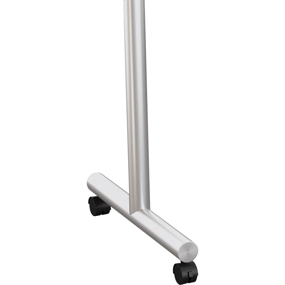 Special-T Kingston Training Table T-Leg Base - Metallic Silver T-shaped Base - 27.75" Height x 22" Width x 2" Length - Assembly Required - 2 / Pair