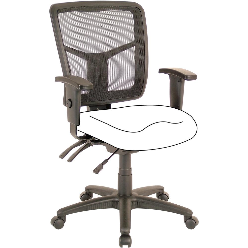 Lorell Mid-Back Chair Frame - Black - 1 Each