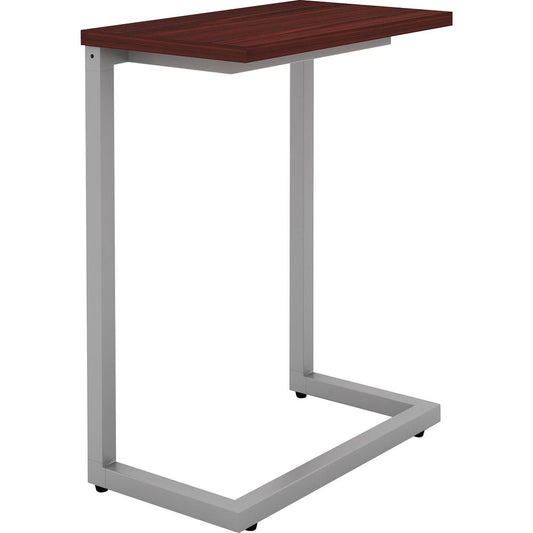 Lorell Guest Area Cantilever Table - For - Table TopMahogany Rectangle Top - Cantilever Base - 9.90" Table Top Length x 17.40" Table Top Width - 26.50" Height - 1 Each