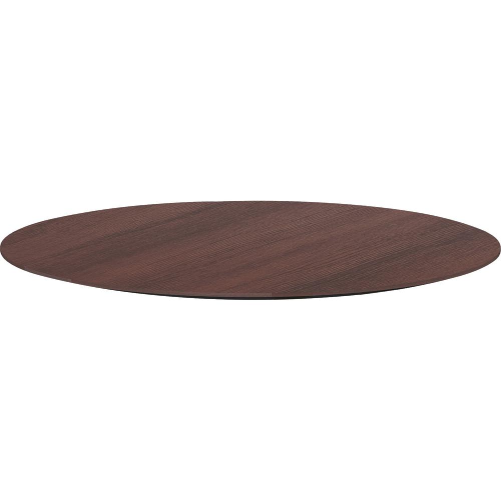 Lorell Knife Edgebanding Round Conference Tabletop - For - Table TopRound Top x 1" Table Top Thickness x 42" Table Top Diameter - Assembly Required - Espresso - 1 Each