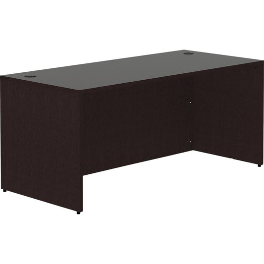 Lorell Espresso Laminate Desk - 66" x 30"29.5" Desk Shell, 1" Top - Finish: Espresso