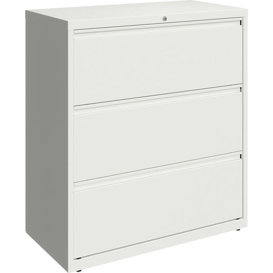 Lorell 36" White Lateral File - 3-Drawer - 36" x 18.6" x 40.3" - 3 x Drawer(s) for File - Letter, Legal, A4 - Lateral - Hanging Rail, Magnetic Label Holder, Locking Drawer, Locking Bar, Ball Bearing S