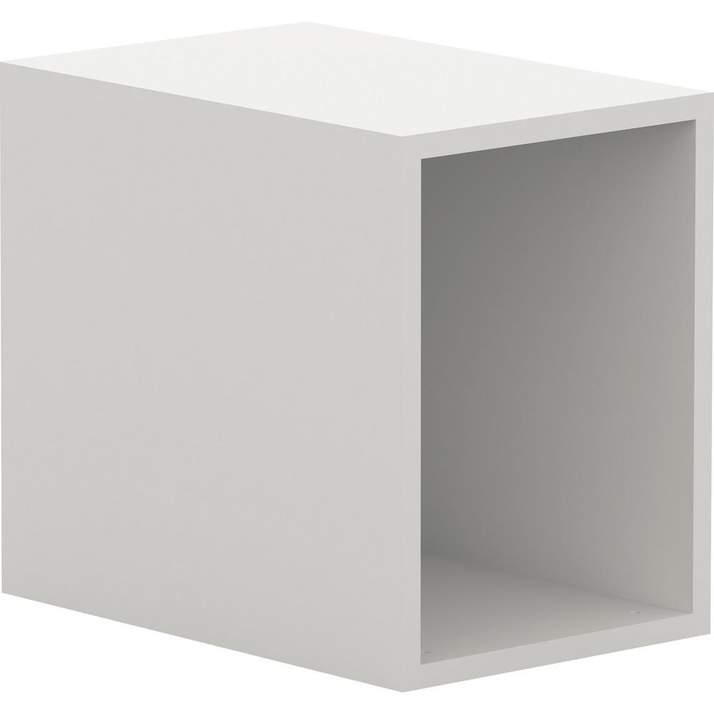 Lorell White Single Cubby Storage Base Adder Unit - 11.8" Width x 17.8" Depth x 15.8" Height - White