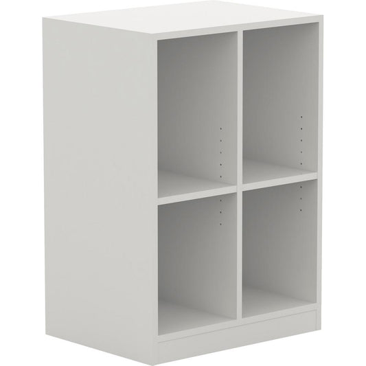 Lorell White Double Cubby/Locker Storage Base - 23.6" Width x 17.8" Depth x 34.4" Height - White