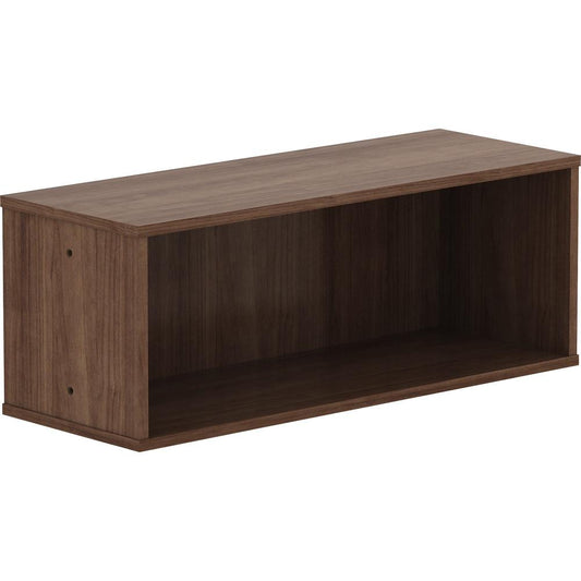 Lorell Panel System Open Storage Cabinet - 18.1" Height x 31.5" Width x 15.8" Depth - Walnut - Laminate - 1 Each