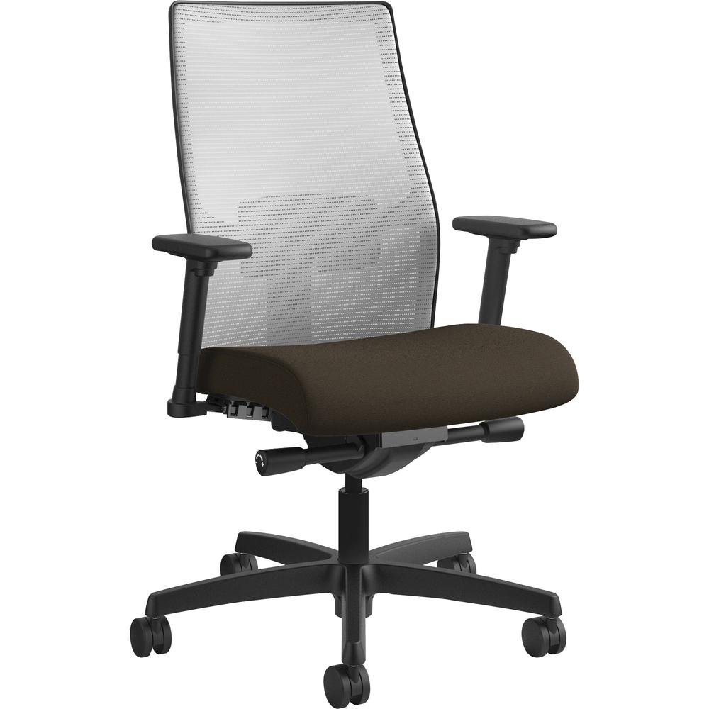 HON Ignition 2.0 Chair - Espresso Fabric Seat - Fog Mesh Back - Black Frame - Mid Back - Espresso