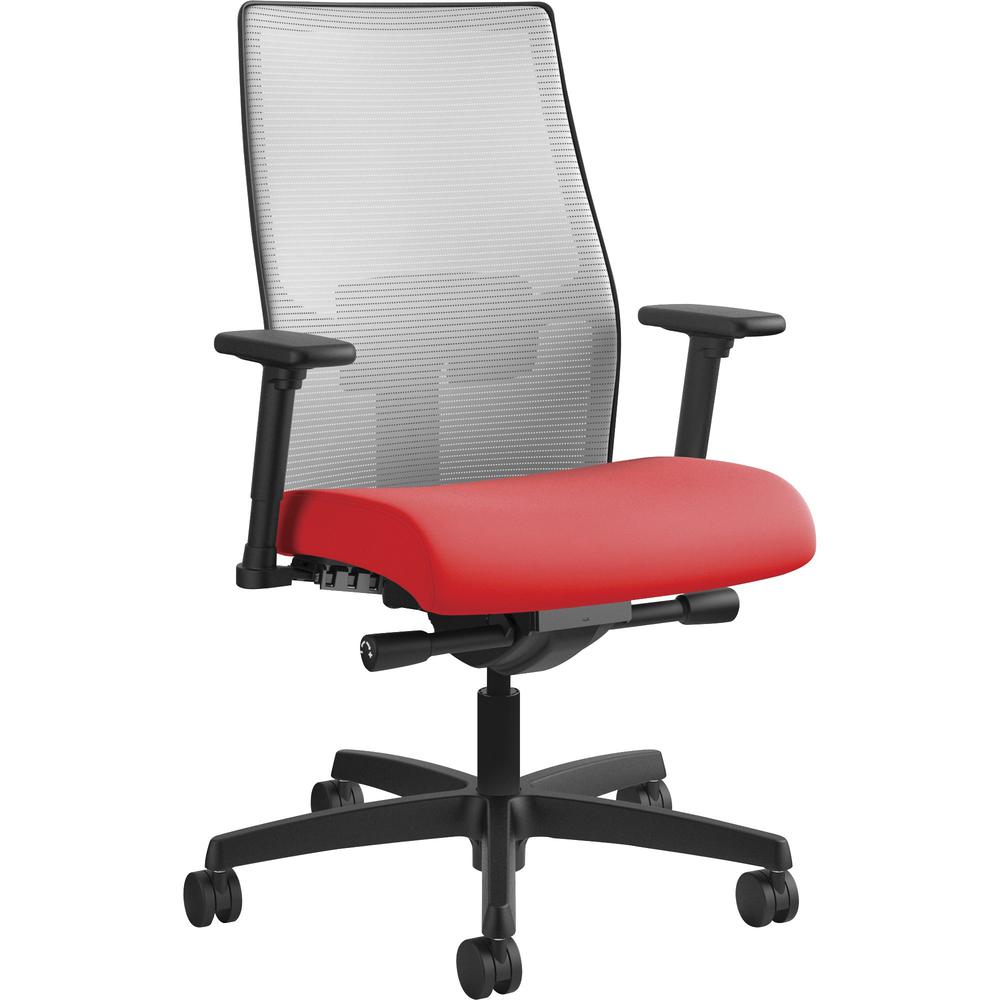 HON Ignition 2.0 Chair - Ruby Fabric Seat - Fog Mesh Back - Black Frame - Mid Back - Ruby