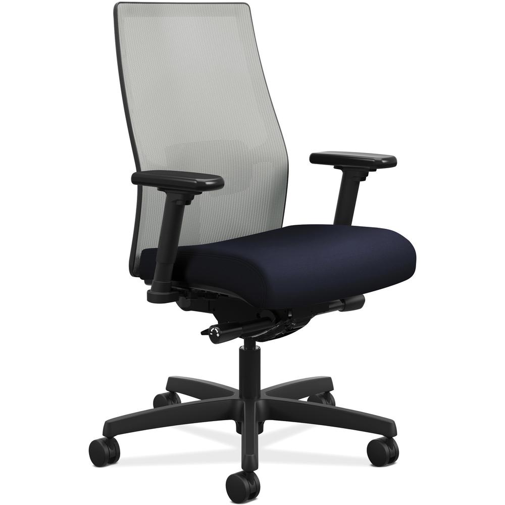 HON Ignition 2.0 Chair - Navy Fabric Seat - Fog Mesh Back - Black Frame - Mid Back - Navy