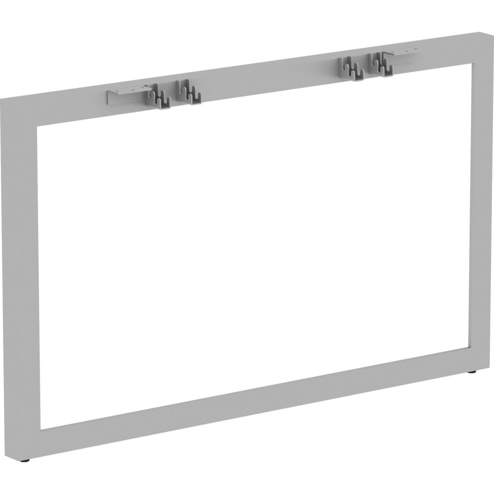 Lorell Relevance Series Wide Side Leg - 45.5" x 4"28.5" - Finish: Silver, Powder Coated