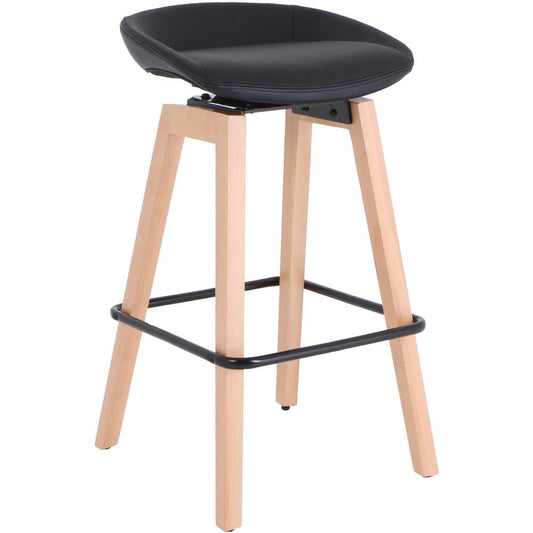 Lorell Modern Low-Back Stool - Low Back - Black - 1 Each