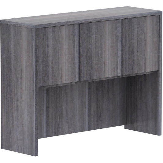 Lorell Weathered Charcoal Laminate Desking - 48" x 15"36" - 3 Door(s) - Finish: Weathered Charcoal Laminate