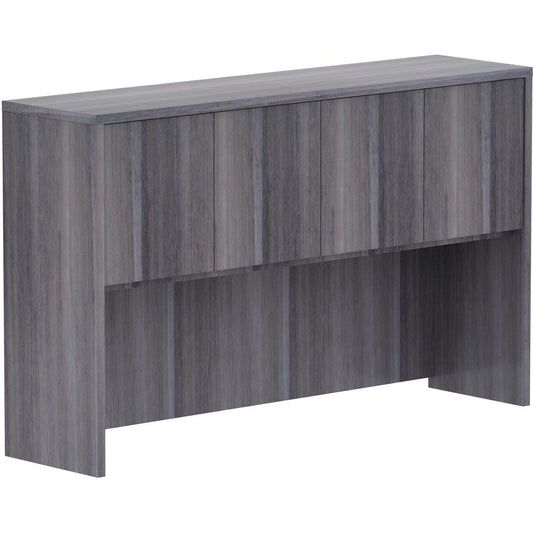 Lorell Weathered Charcoal Laminate Desking - 60" x 15"36" - 4 Door(s) - Finish: Weathered Charcoal Laminate