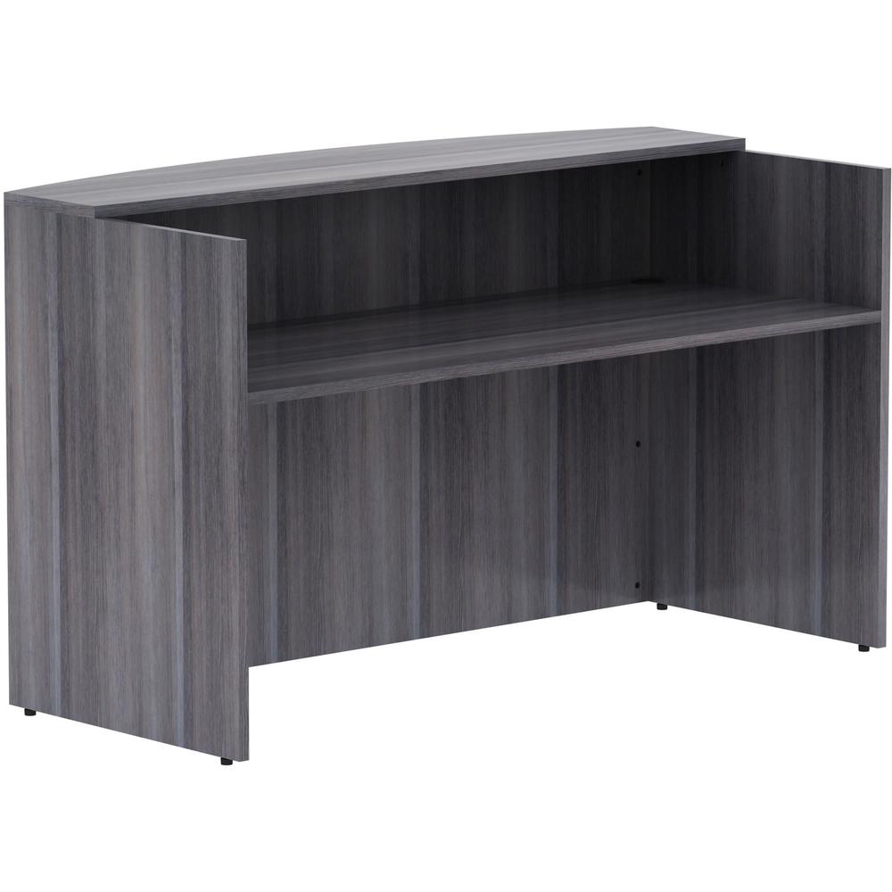 Lorell Weathered Charcoal Laminate Desking - 72" x 36"42.5" Desk, 1" Top - Finish: Weathered Charcoal Laminate