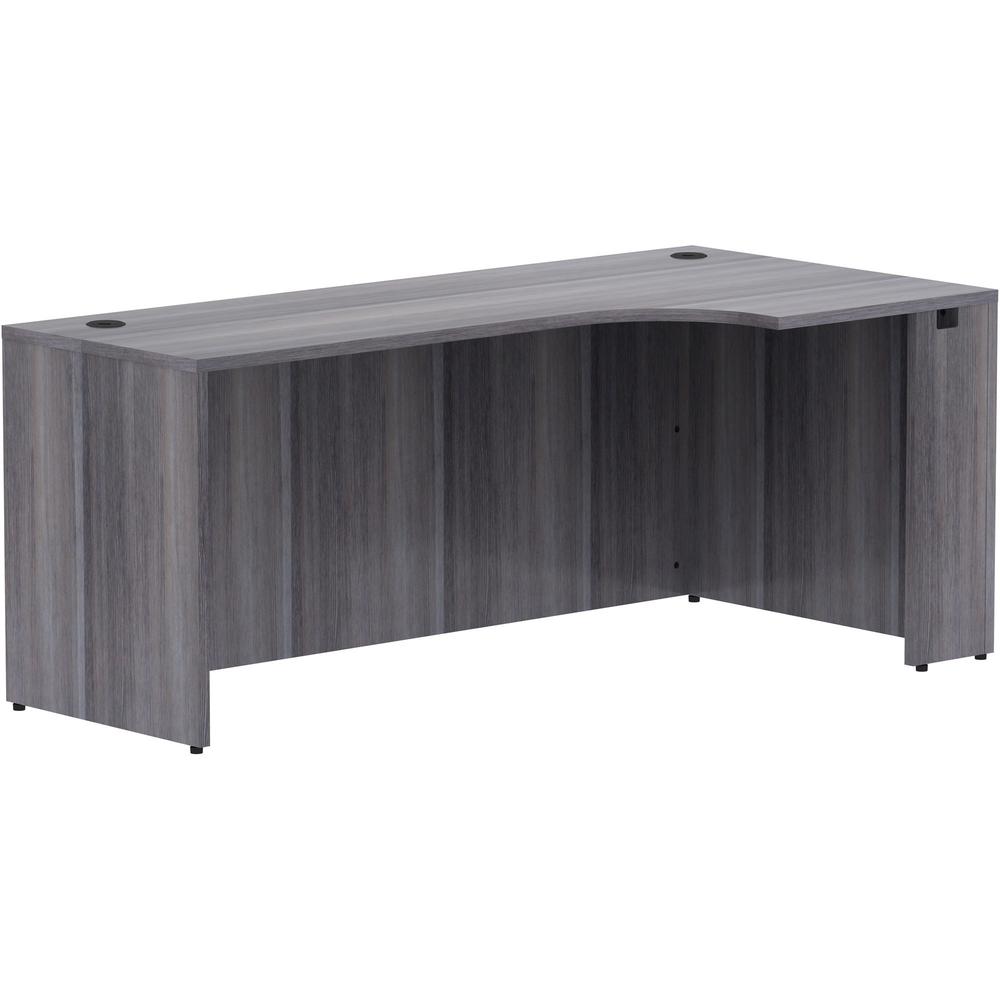 Lorell Essentials Laminate Right Corner Credenza - 72" x 36" x 24"29.5" Credenza, 1" Top - Finish: Weathered Charcoal Laminate