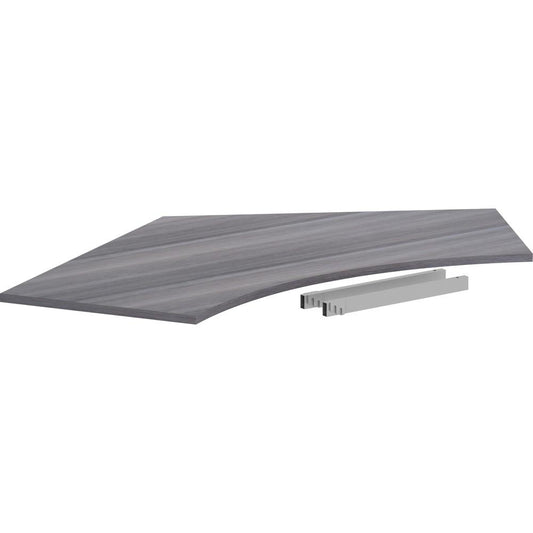 Lorell Relevance Series 120 Curve Panel Top - For - Table TopWeathered Charcoal Laminate Rectangle Top - Contemporary Style - 47.25" Table Top Length x 34.13" Table Top Width x 1" Table Top Thickness