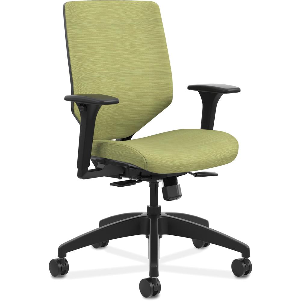 HON Solve Chair - Fabric Seat - Charcoal Fabric Back - Black Frame - Mid Back - Meadow