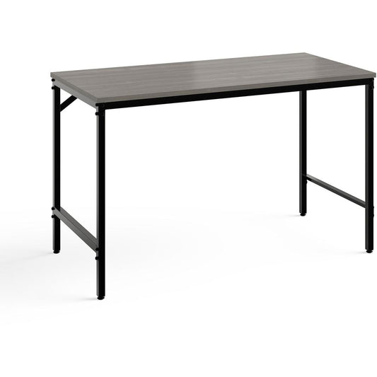 Safco Simple Study Desk - For - Table TopNeowalnut Rectangle, Laminated Top - Black Powder Coat Four Leg Base - 4 Legs x 45.50" Table Top Width x 23.50" Table Top Depth x 0.75" Table Top Thickness - 2