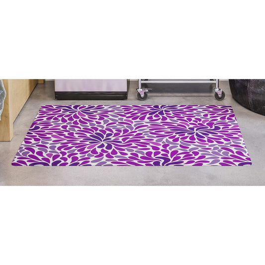 Deflecto FashionMat Purple Rain Chair Mat - Home, Office, Classroom, Hard Floor, Pile Carpet, Dorm Room - 40" Length x 35" Width x 50 mil Thickness - Rectangular - Purple Rain - Vinyl - Multicolor - 1