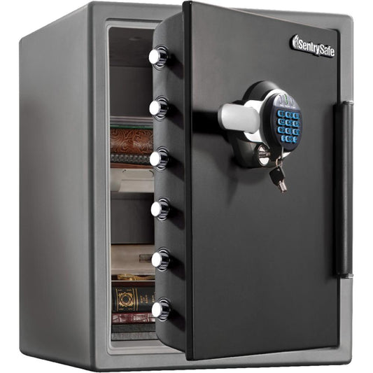 Sentry Safe Digital Fire/Water Safe - 2 ft¬≥ - Digital, Programmable, Dual Key Lock - 4 Live-locking Bolt(s) - Fire Proof, Water Resistant, Pry Resistant - for Tablet, Cell Phone, External Hard Drive,