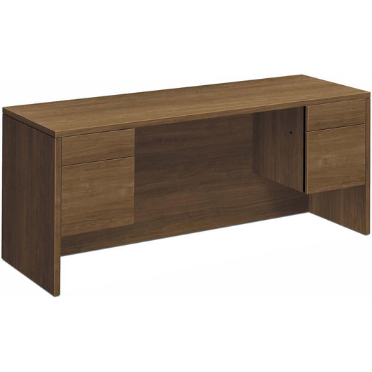 HON H10543 Pedestal Credenza - 72" x 24"29.5" - 4 x Box, File Drawer(s) - Double Pedestal - Flat Edge - Finish: Laminate, Pinnacle