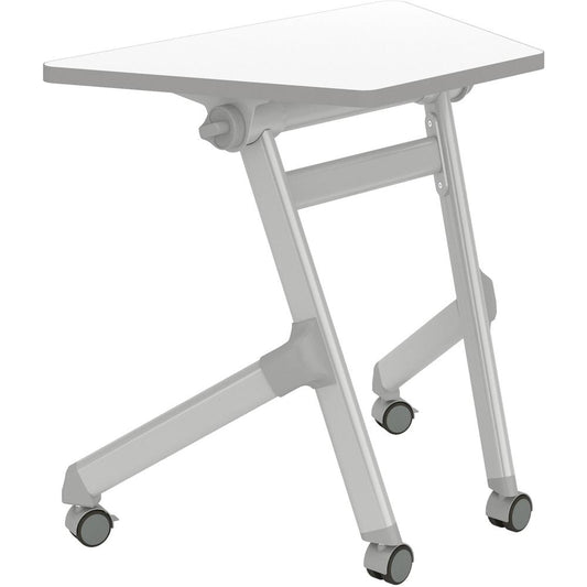 Safco Learn Nesting Trapezoid Desk - For - Table TopGray Trapezoid, Laminated Top - Four Leg Base - 4 Legs x 32.83" Table Top Width x 22.25" Table Top Depth - 29.50" Height - Assembly Required - High