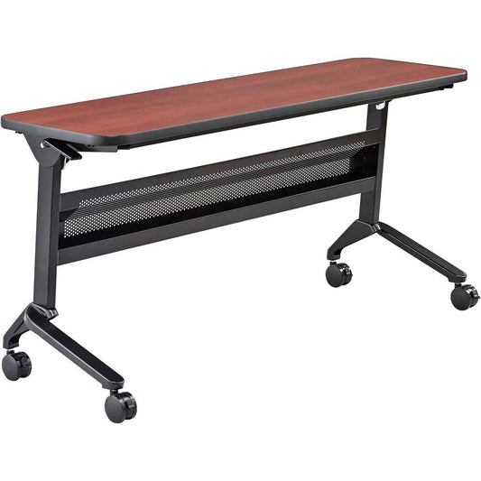 Safco Flip-N-Go Rectangular Training Table - For - Table TopBiltmore Cherry Rectangle Top - Black Base x 60" Table Top Width x 18" Table Top Depth x 1.20" Table Top Thickness - 29" Height - Assembly R