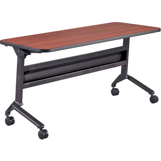 Safco Flip-N-Go Rectangular Training Table - For - Table TopBiltmore Cherry Rectangle Top - Black Base x 60" Table Top Width x 24" Table Top Depth x 1.20" Table Top Thickness - 29" Height - Assembly R