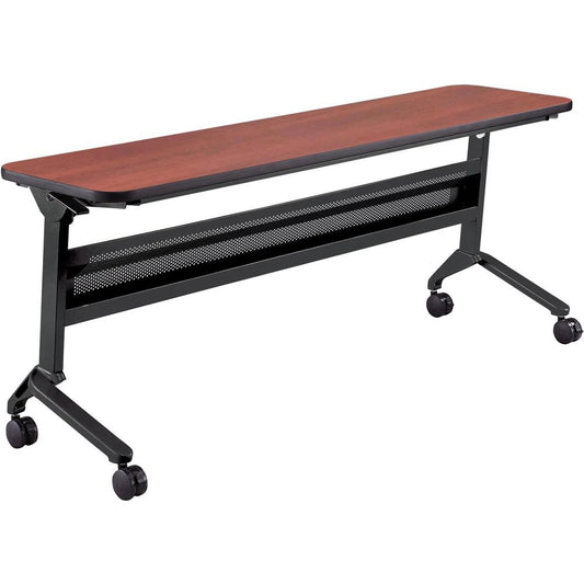 Safco Flip-N-Go Rectangular Training Table - For - Table TopBiltmore Cherry Rectangle Top - Black Base x 72" Table Top Width x 18" Table Top Depth x 1.20" Table Top Thickness - 29" Height - Assembly R