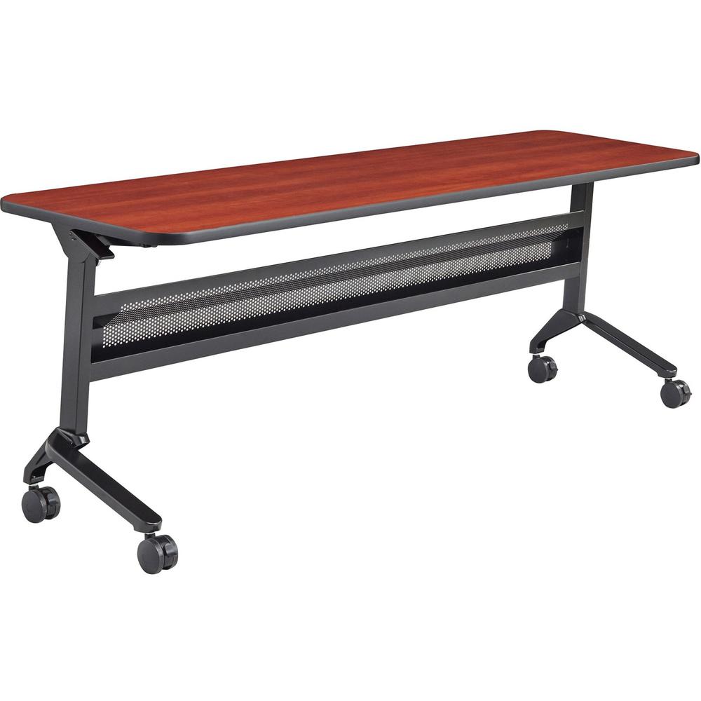 Safco Flip-N-Go Rectangular Training Table - For - Table TopBiltmore Cherry Rectangle Top - Black Base x 72" Table Top Width x 24" Table Top Depth x 1.20" Table Top Thickness - 29" Height - Assembly R