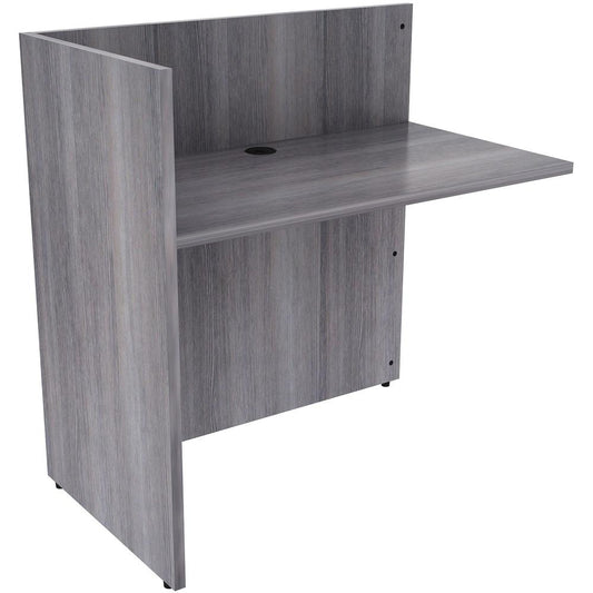 Lorell Weathered Charcoal Laminate Desking - 1" Top, 42" x 24"41.5" - Material: Laminate - Finish: Weathered Charcoal