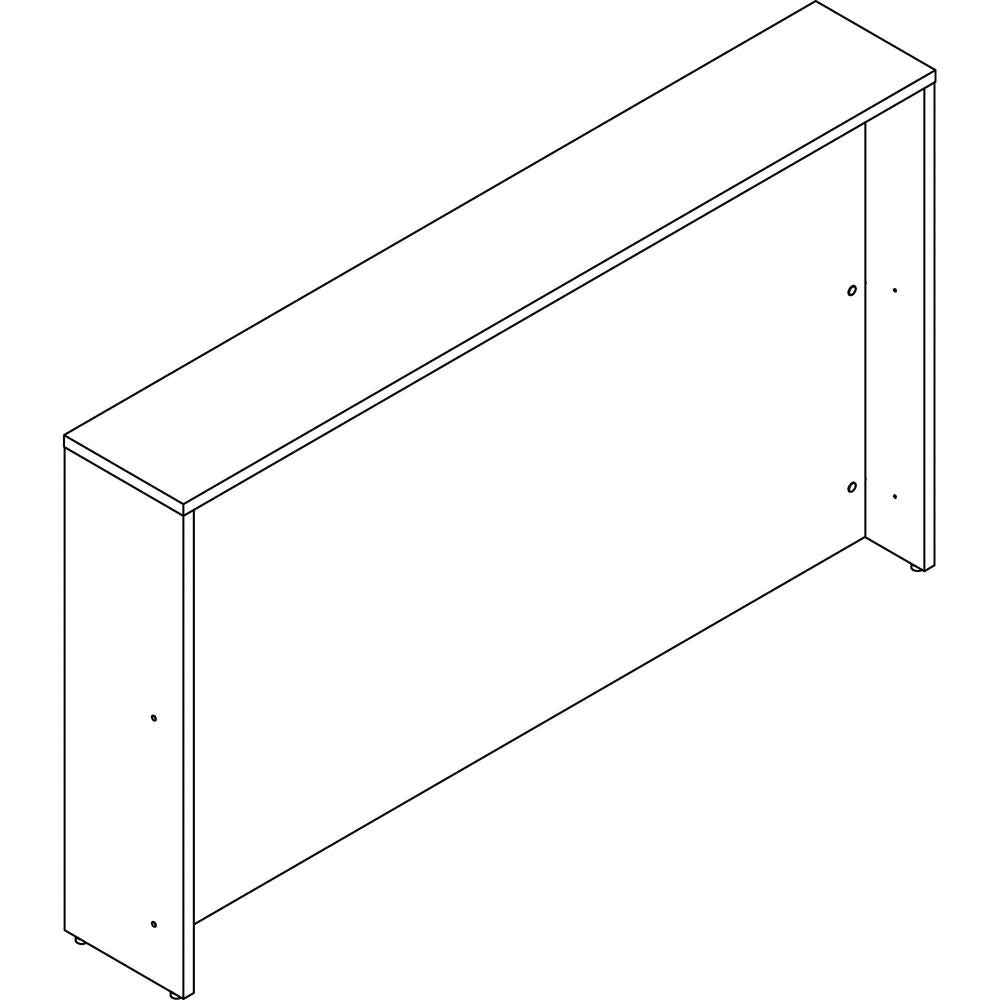 Lorell Prominence 2.0 Gray Elm Laminate Desk Unit - 74.3" x 11.9"12" , 1" Table Top, 0.1" Edge - Band Edge - Material: Particleboard, Thermofused Laminate (TFL) - Finish: Gray Elm, Thermofused Melamin