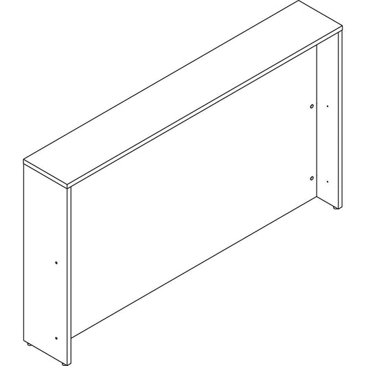 Lorell Prominence 2.0 Gray Elm Laminate Desk Unit - 74.3" x 11.9"12" , 1" Table Top, 0.1" Edge - Band Edge - Material: Particleboard, Thermofused Laminate (TFL) - Finish: Gray Elm, Thermofused Melamin