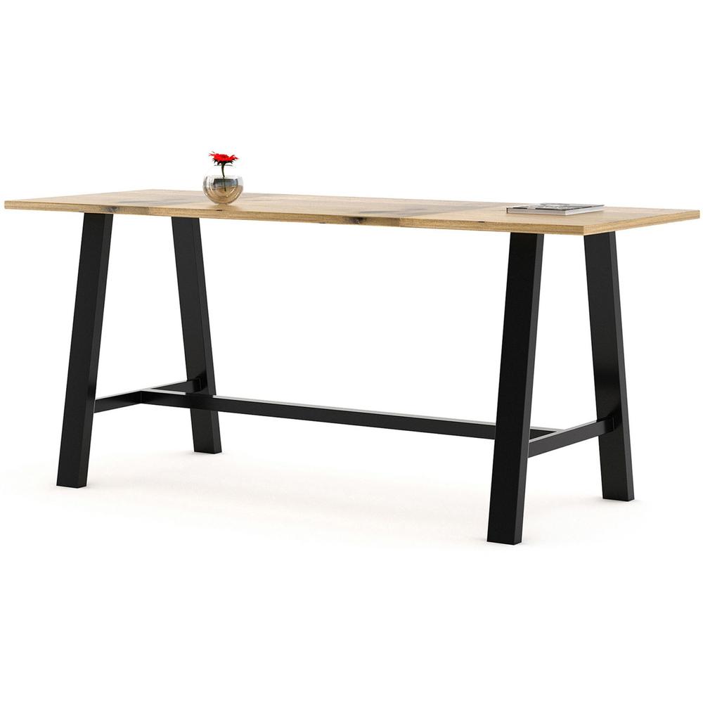 KFI Midtown Base Cafe Table - For - Table TopRectangle Top - Sawhorse Leg Base - 4 Legs - 84" Table Top Length x 36" Table Top Width - Assembly Required - Natural - Solid Wood Top Material - 1 Each